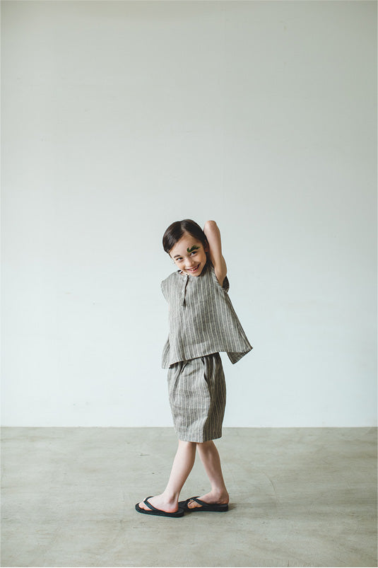Linen Stripe Shorts