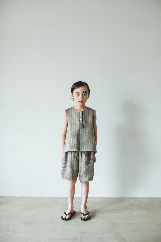 Linen Stripe Shorts