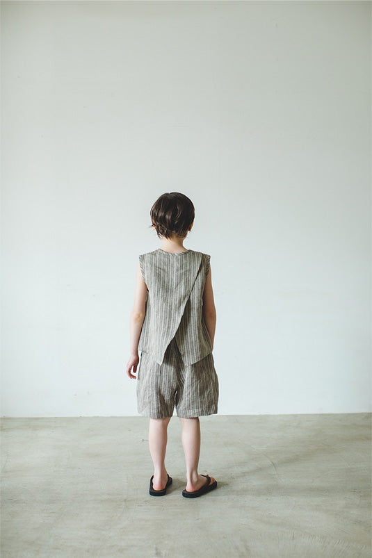 Linen Stripe Shorts