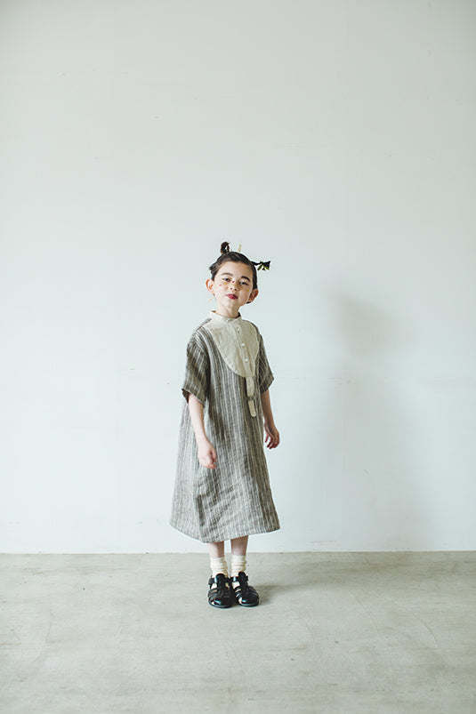亚麻条纹连衣裙(kids)
