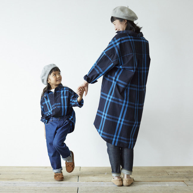 Ladies' シャツワンピース グレー リンクコーデ例