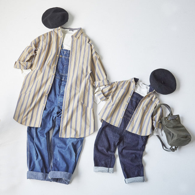 Ladies' シャツワンピース ベージュ リンクコーデ例