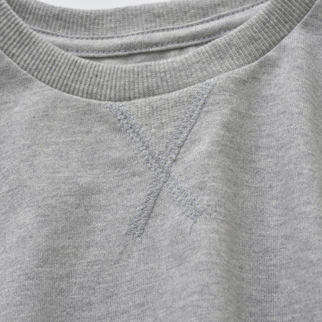 UVカットレイヤード風Tシャツ グレー色