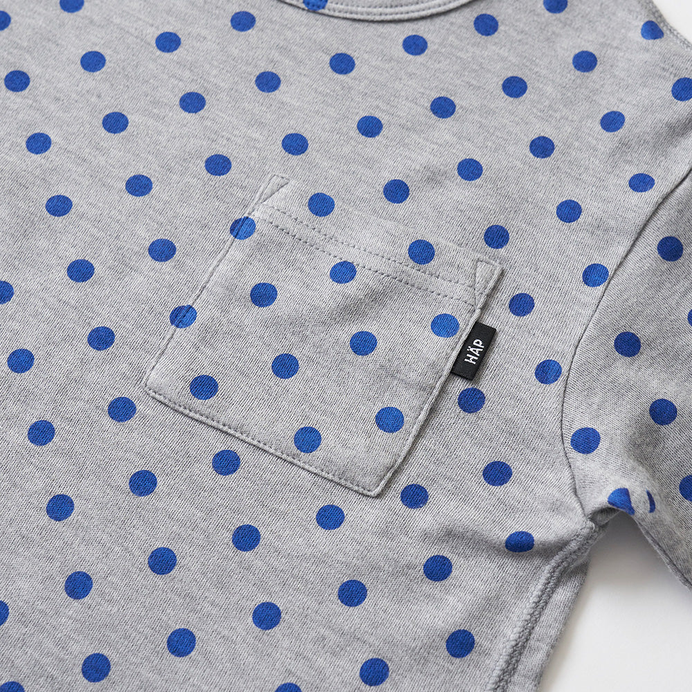 dot print long sleeve pullover