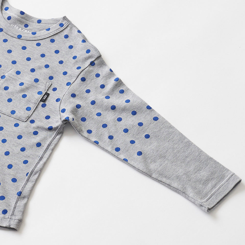 dot print long sleeve pullover