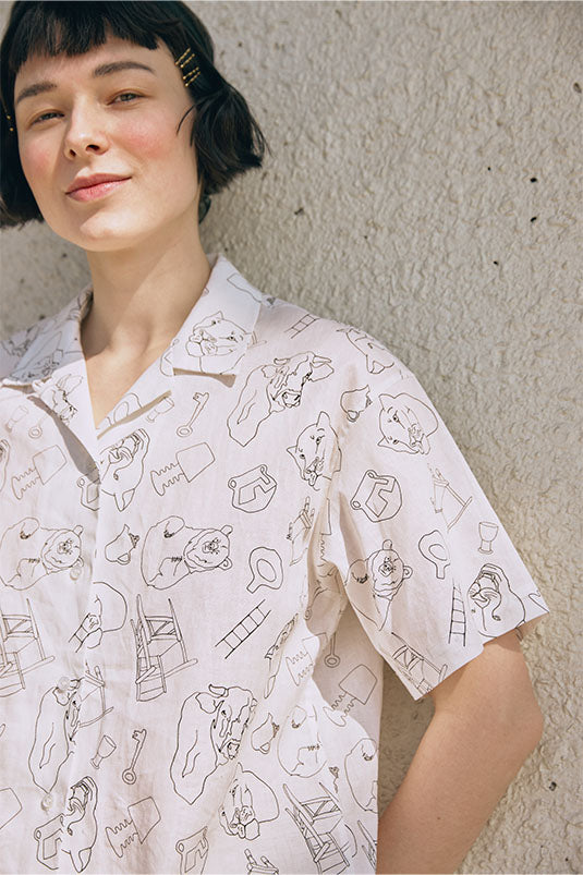 オリジナルアニマルプリントシャツ(womens)