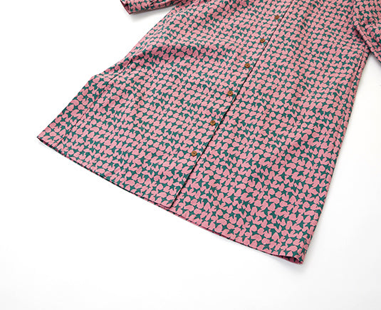 オリジナル千鳥柄ビッグカラーワンピース（womens）