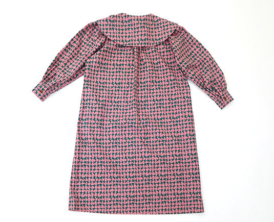 オリジナル千鳥柄ビッグカラーワンピース（womens）
