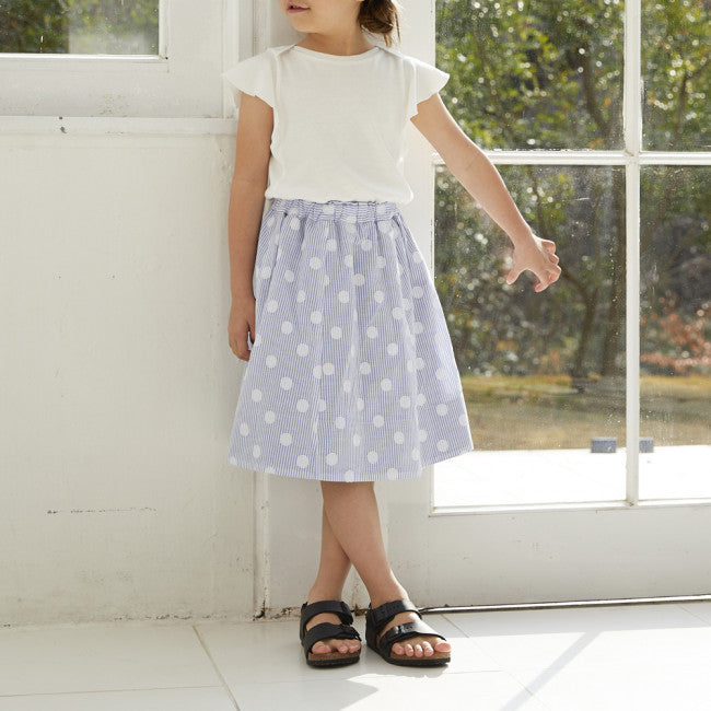 2WAYギャザースカート（dot×blue）|【公式】子供服やベビー服のキッズ